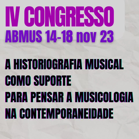 IV Congresso da ABMUS